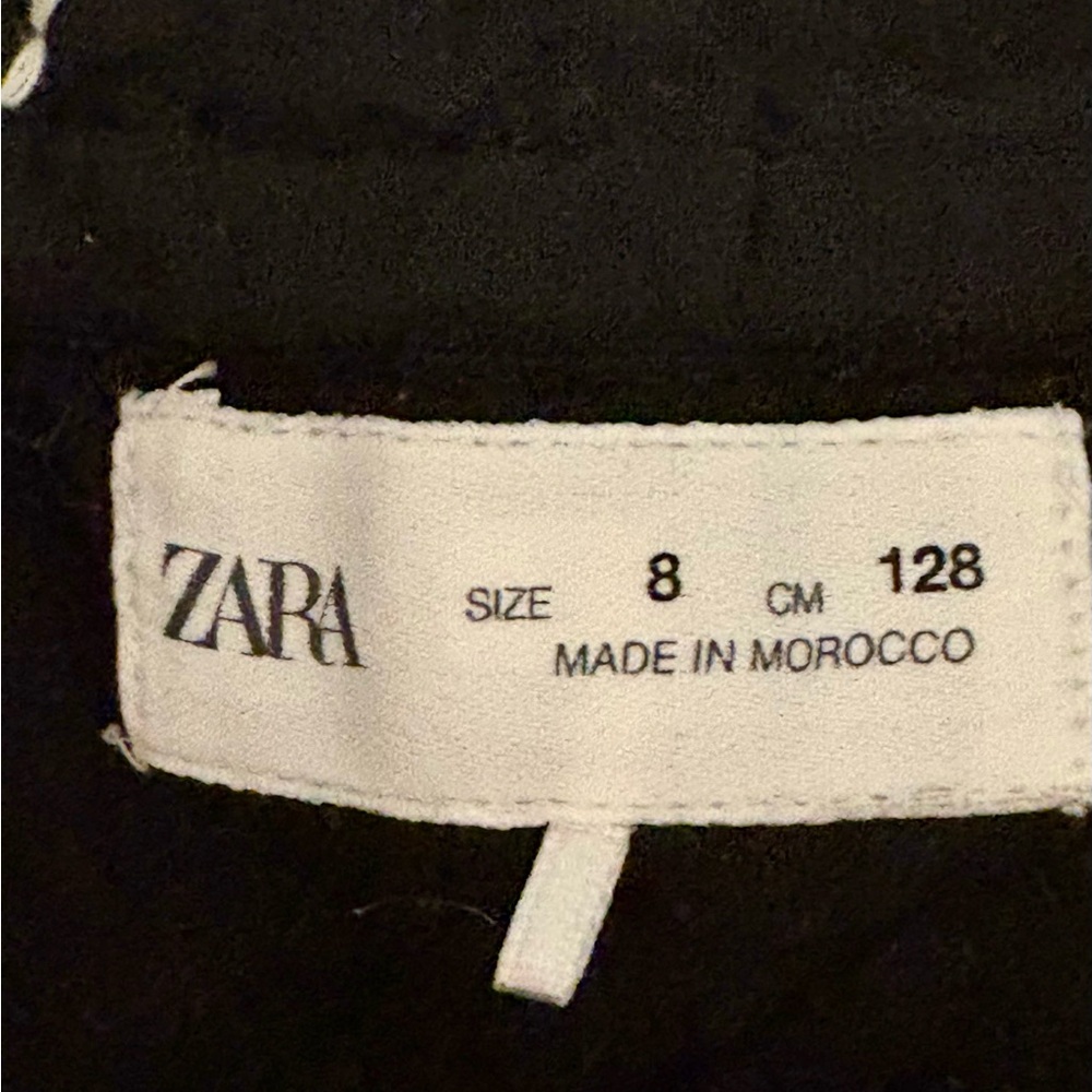 Zara Girl’s Black Floral Embroidered Two-Piece Skirt Set Size 8 - Picture 5 of 5